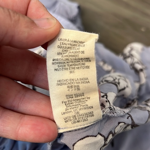 FREE PEOPLE PERIWINKLE RITA TIERED PLUNGE BACK MIDI DRESS - Picture 11 of 16